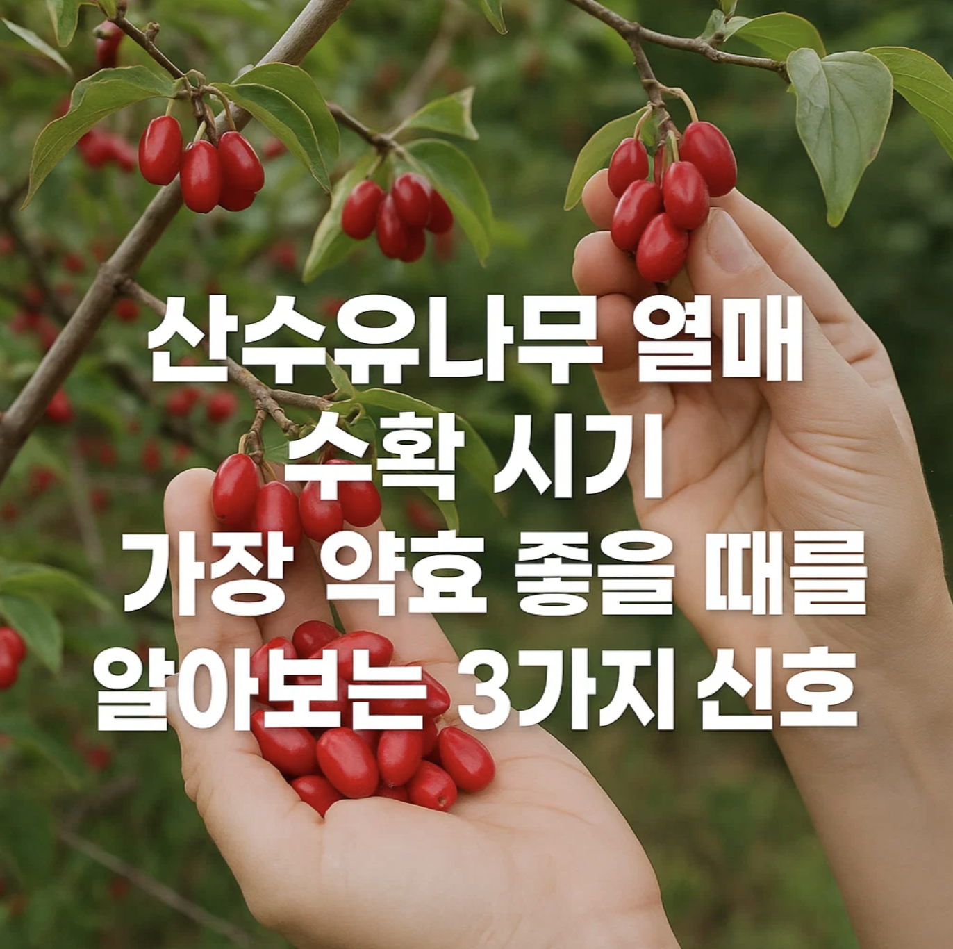산수유나무 열매 수확 시기, 가장 약효 좋을 때를 알아보는 3가지 신호