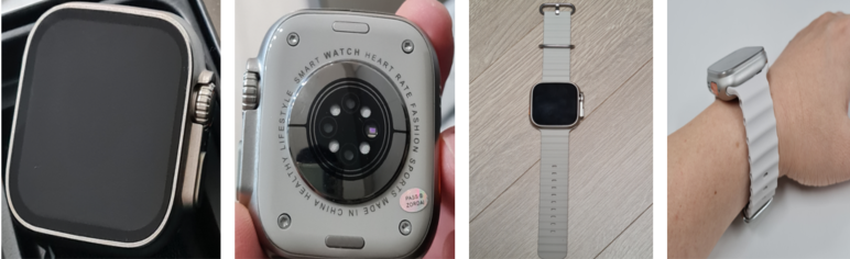 스마트워치 디자인과 착용시 모습