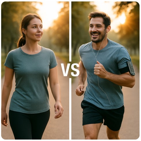 걷기와 달리기 이미지