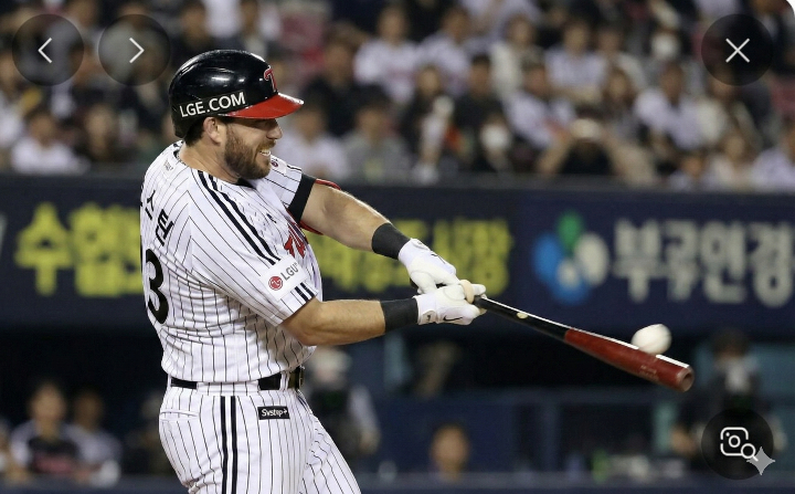 LG 트윈스 오스틴 타격 장면