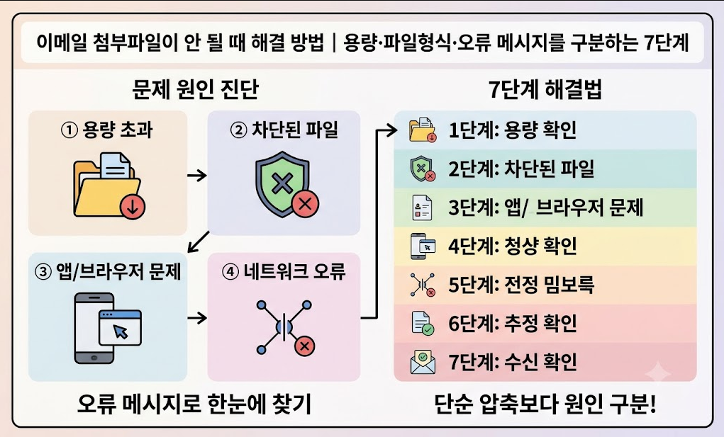 이메일 첨부파일이 안 될 때 해결 방법