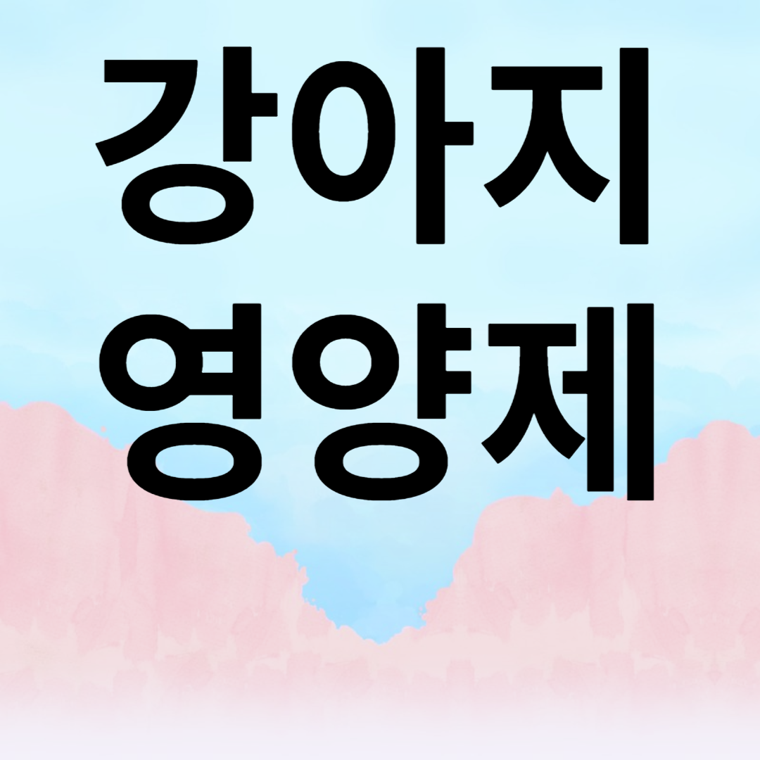 강아지 영양제