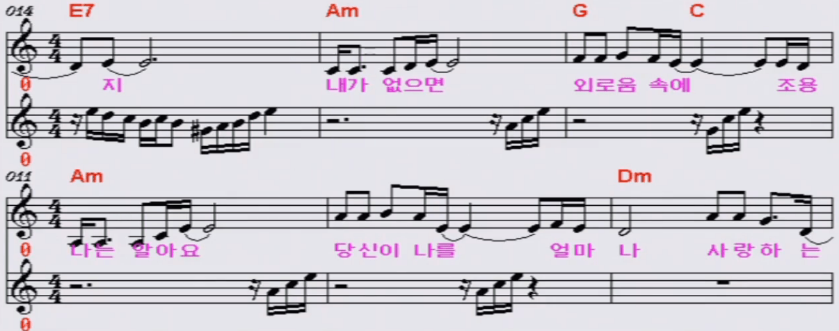 주현미 - 추억으로 가는 당신 악보