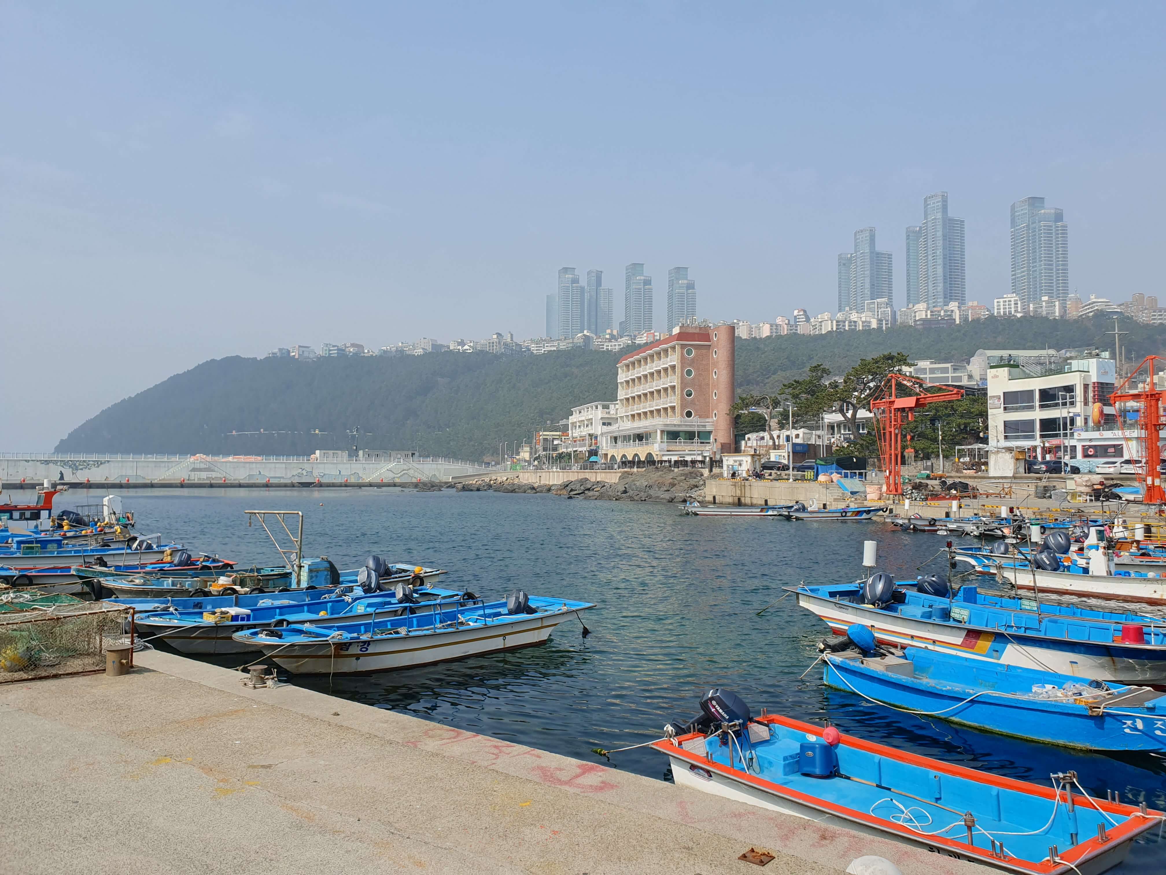청사포 공영주차장(해운대해수욕장) 달맞이고개 위 해운대힐스테이트위브아파트