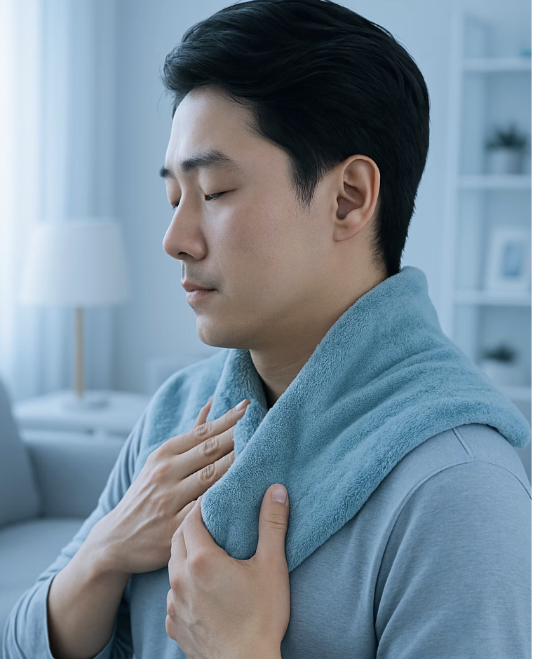 담걸렸을때 올바른 수면자세, 이렇게 주무세요