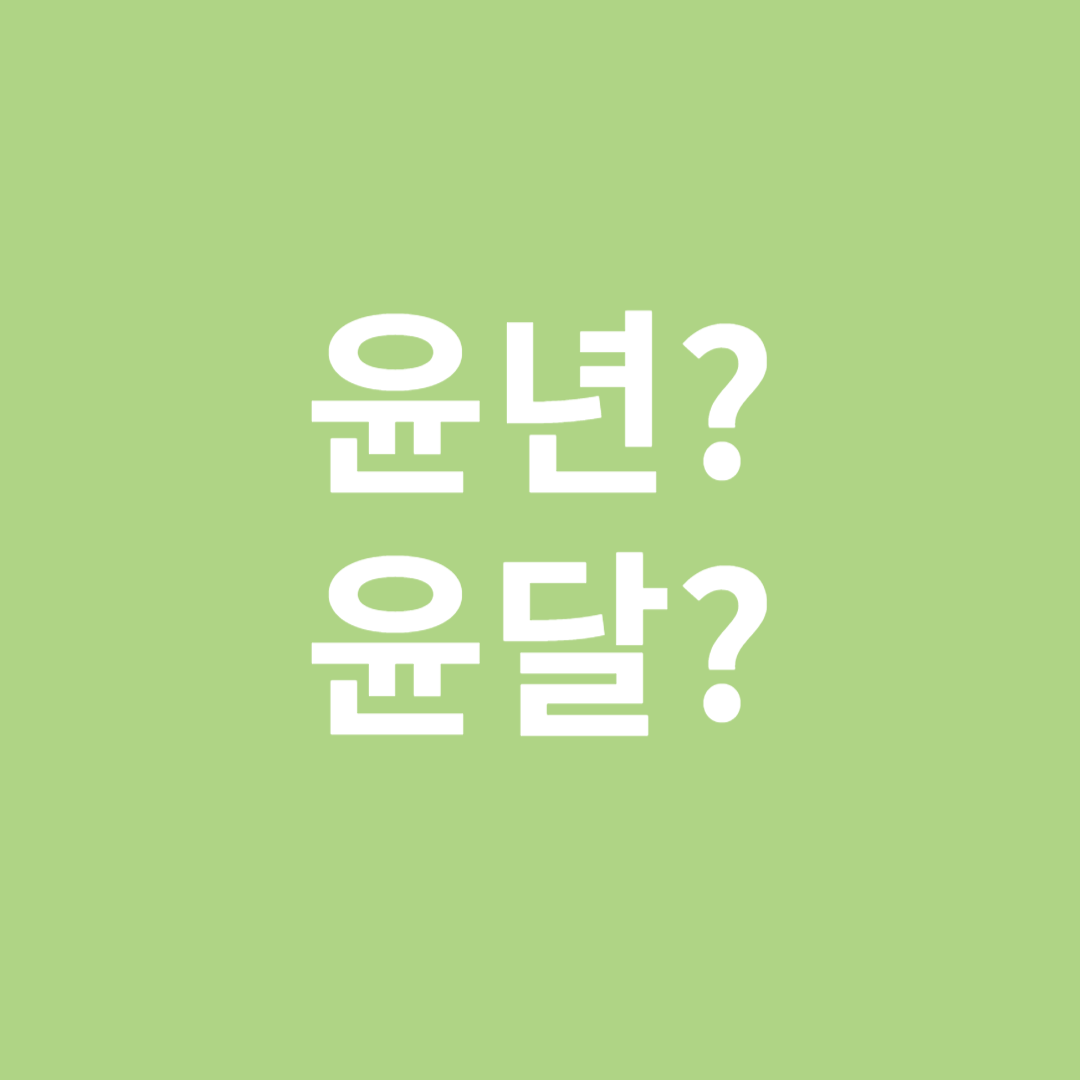 윤년 윤달