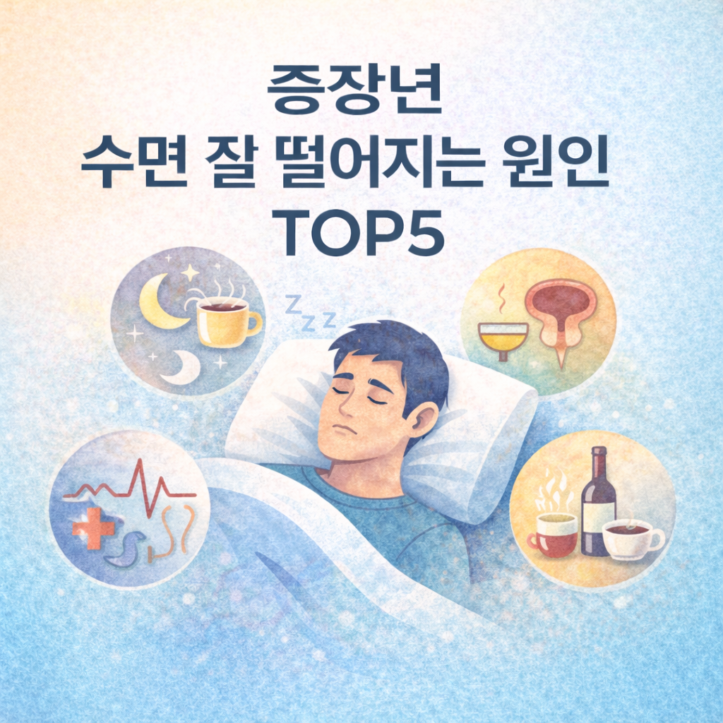 중장년 수면 질 떨어지는 원인 TOP5 / 나이 들수록 잠이 얕아지는 진짜 이유