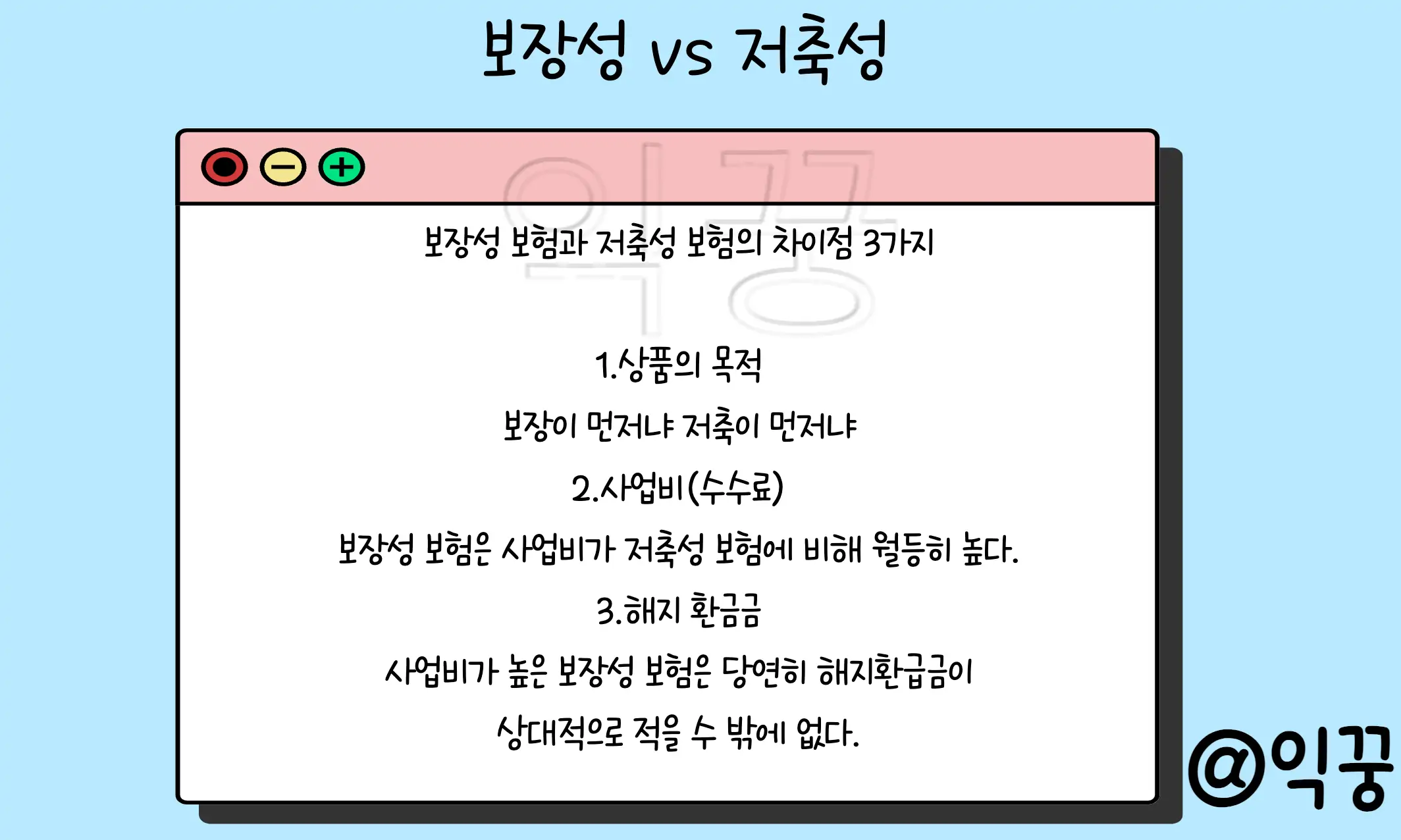 보장성보험 저축성보험 차이 3가지 및 나에게 적합한 상품은?3
