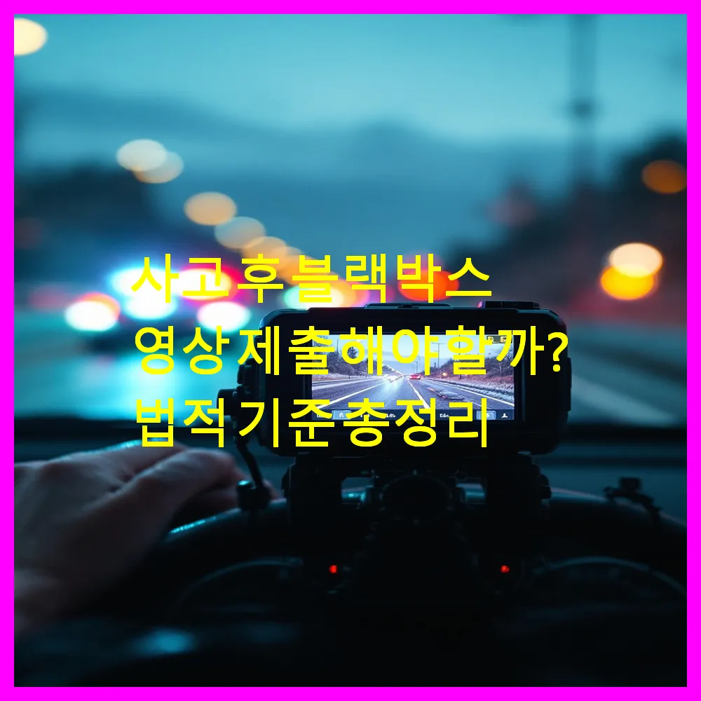 사고 후 블랙박스 영상 제출