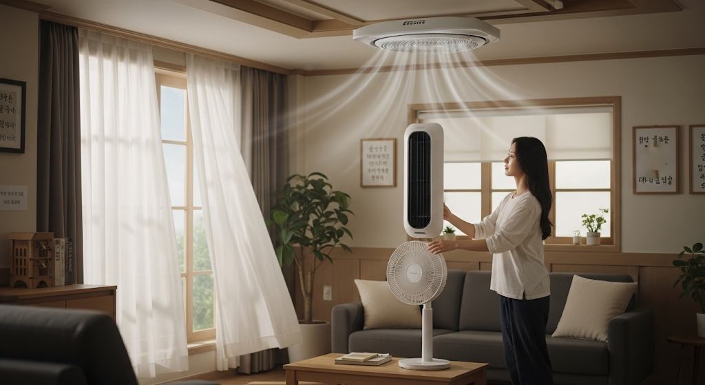 선풍기&middot;써큘레이터로 공기 순환 강화하기