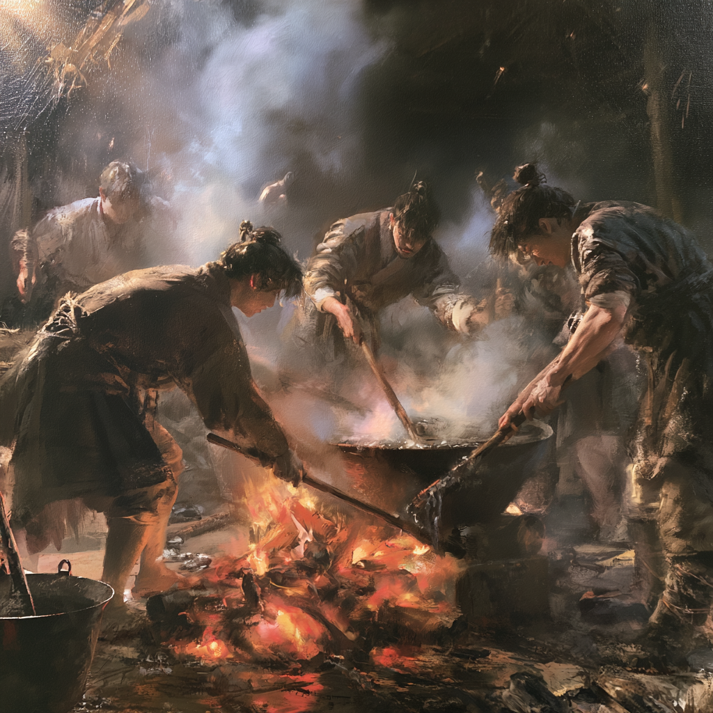 붉은 불길과의 사투! 가마솥 앞에서 며칠 밤을 지새운 염간들