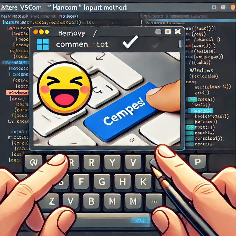 한컴 입력기 삭제 후 정상 작동하는 VSCode