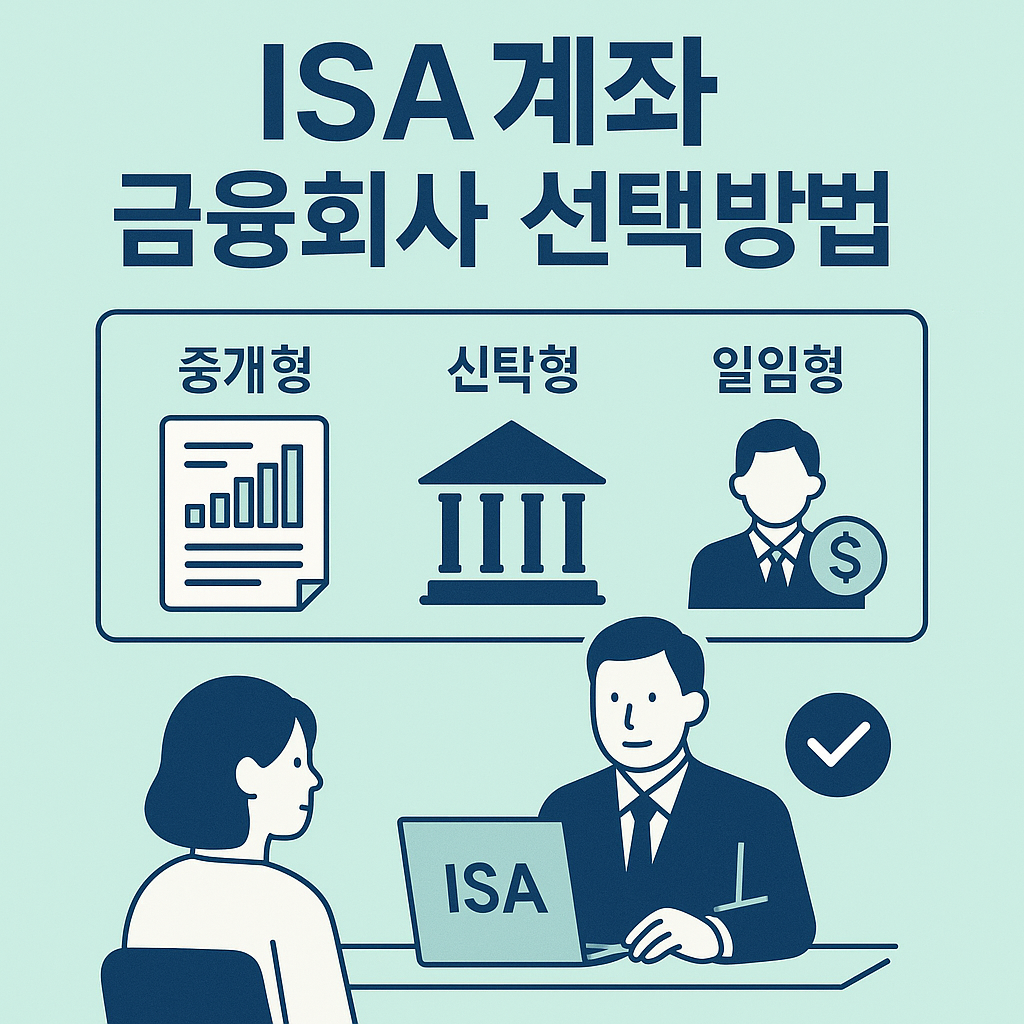 ISA 계좌 금융회사 선택방법