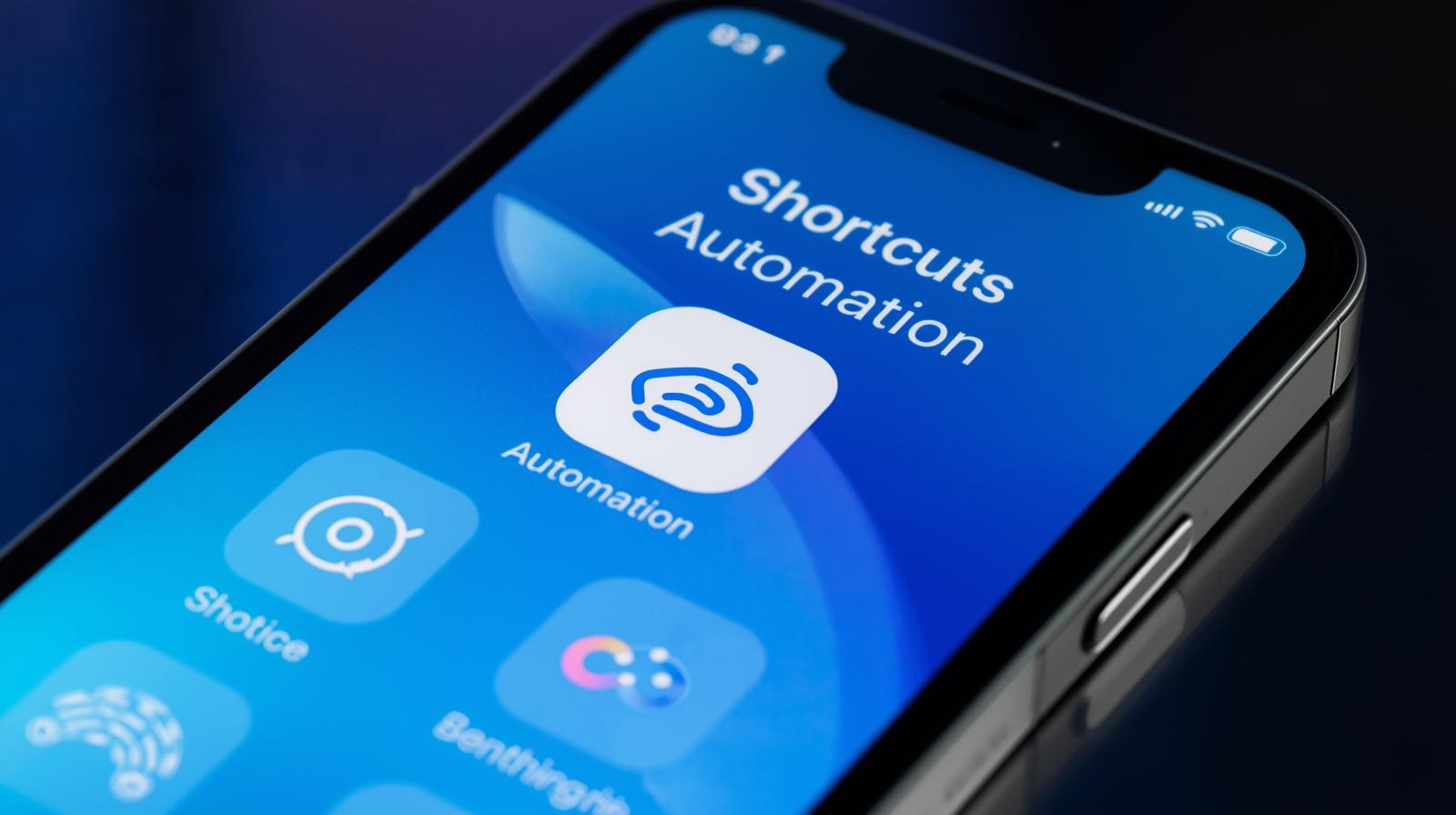아이폰/iOS 단축어 앱 상징적 실행 화면