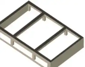 아파트 바닥구조 중 기둥식 구조의 모형도