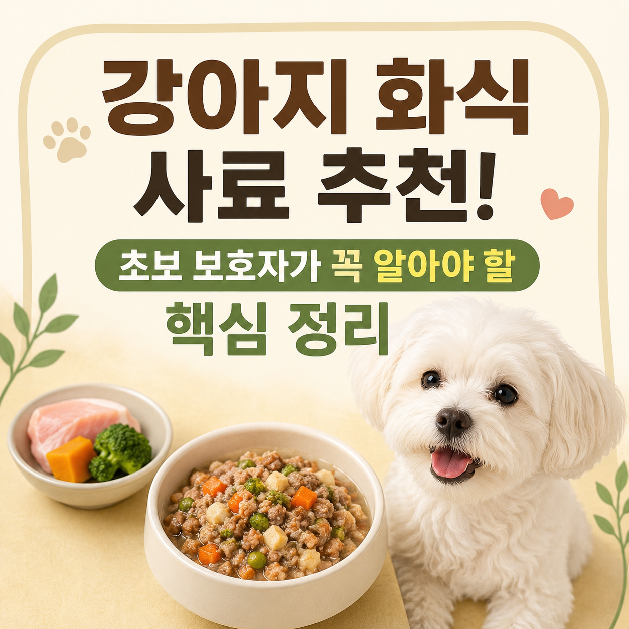 강아지 화식 사료