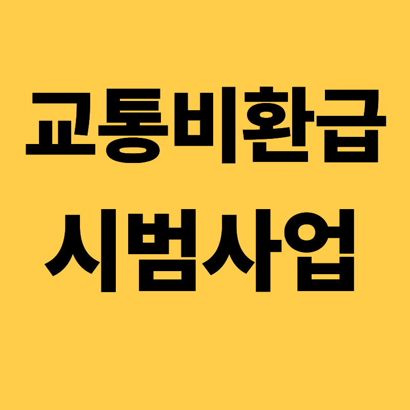 교통비환급 시범사업정리
