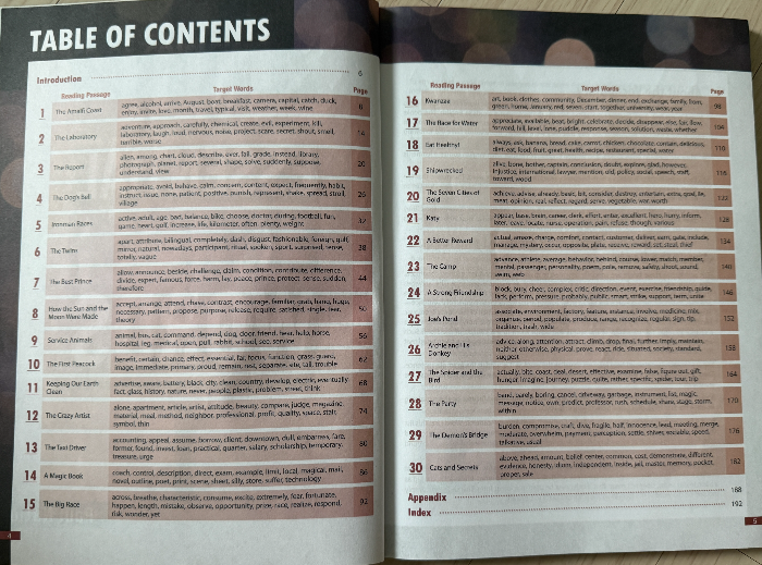 4000 Essential English Words 1권 목차