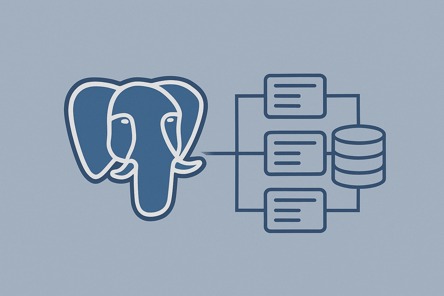 논리적 구조로 연결된 데이터베이스 시스템을 상징