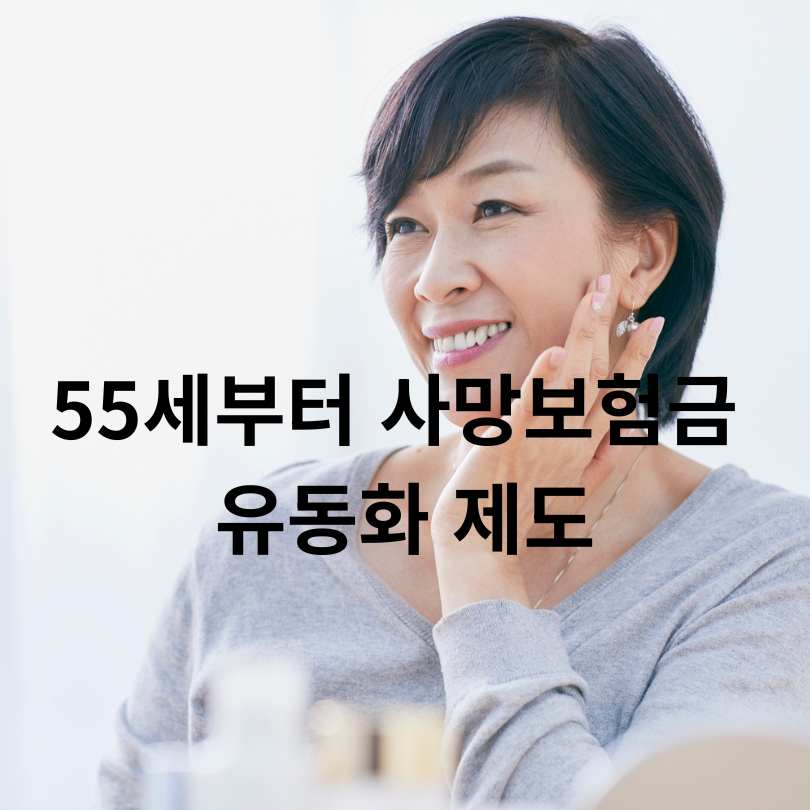 55세부터 사망보험금 유동화 제도