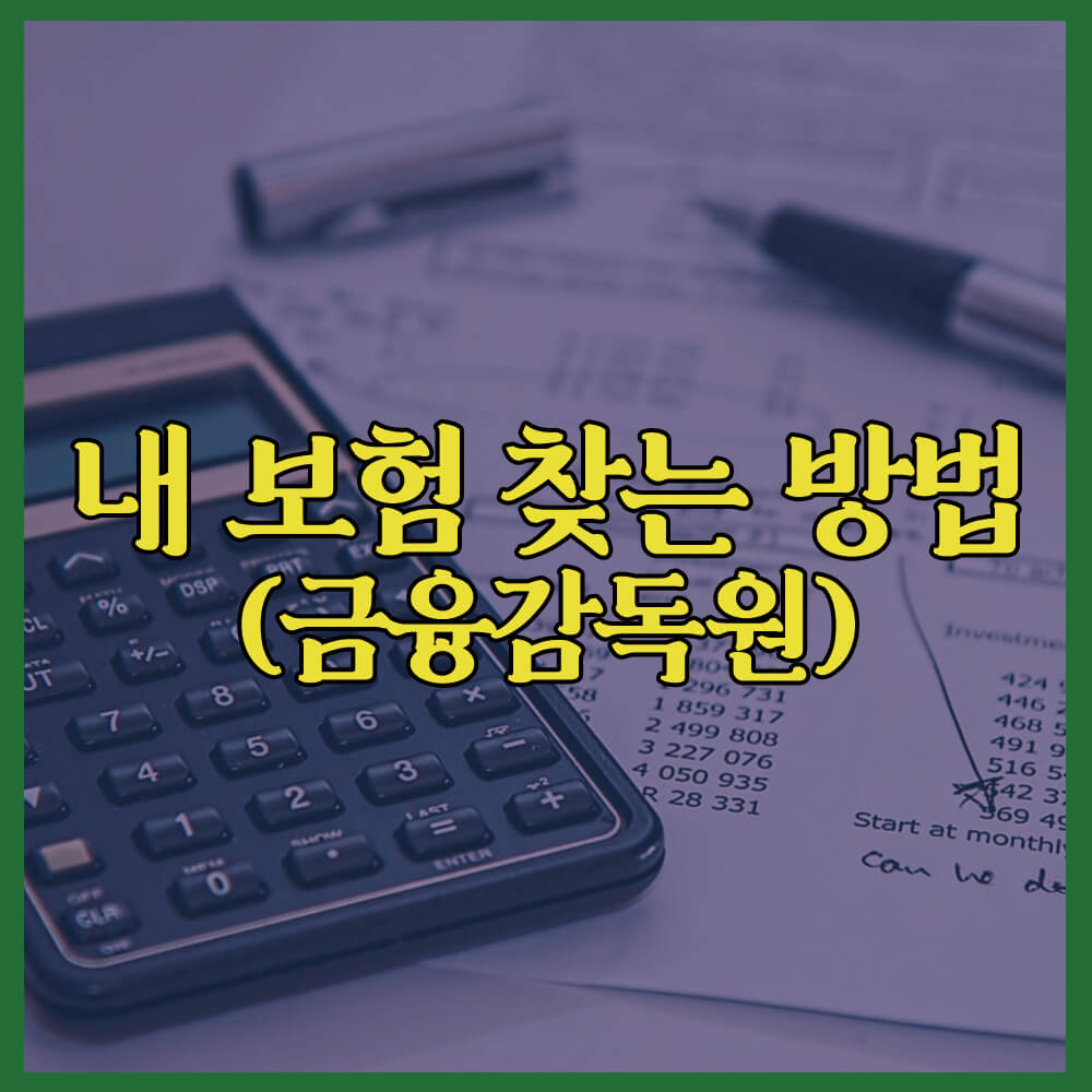 내보험찾는방법,금융감독원, 내보험찾아줌, 내보험다보여, 보험다모아