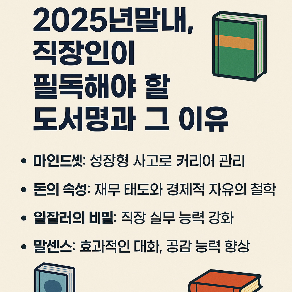 2025년말내, 직장인이 필독해야 할 도서명과 그 이유