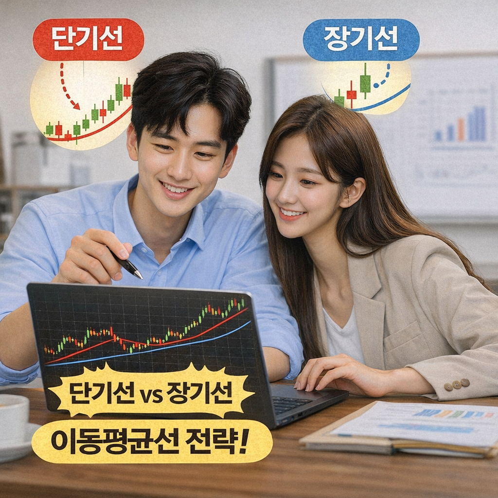 단기선과 장기선 비교로 보는 이동평균선