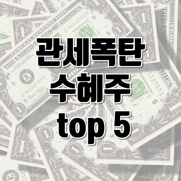 관세폭탄 수혜주 top5