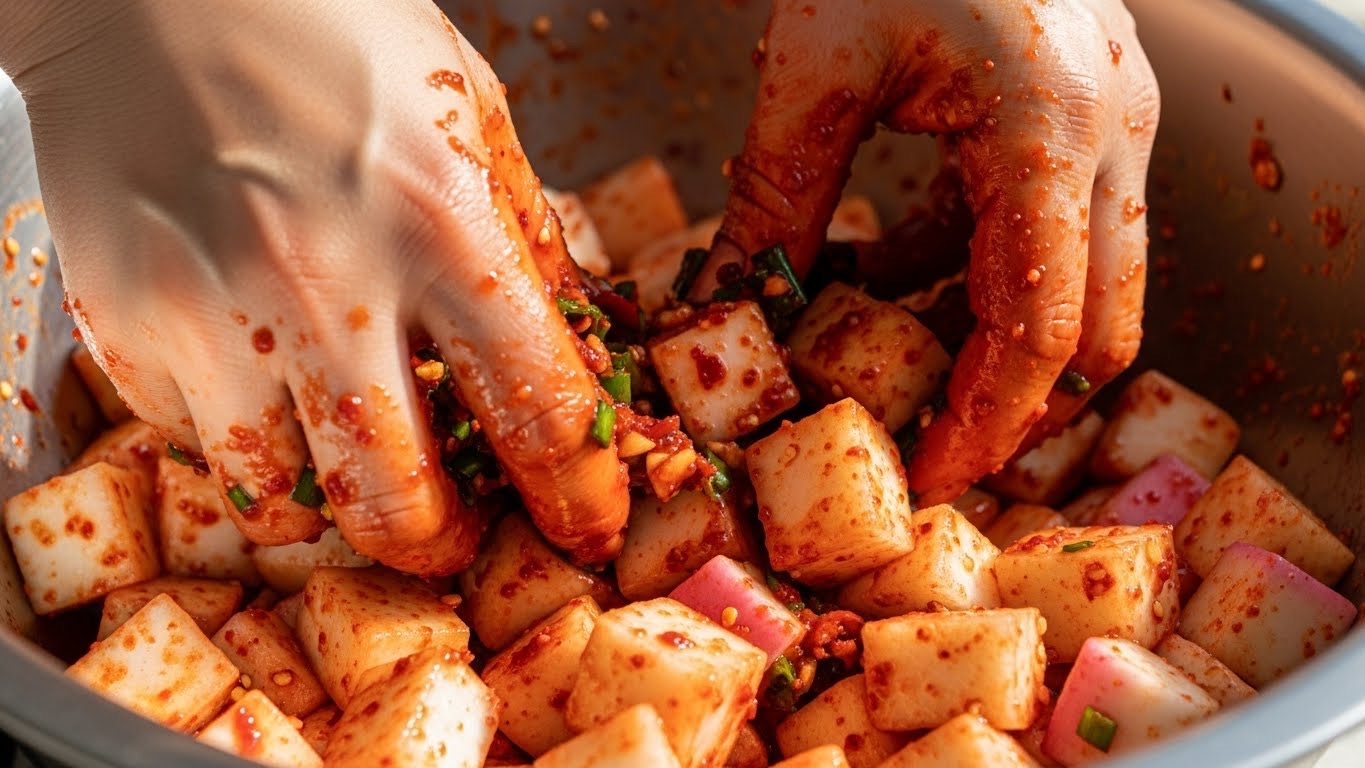 깍두기 맛있게 담는법