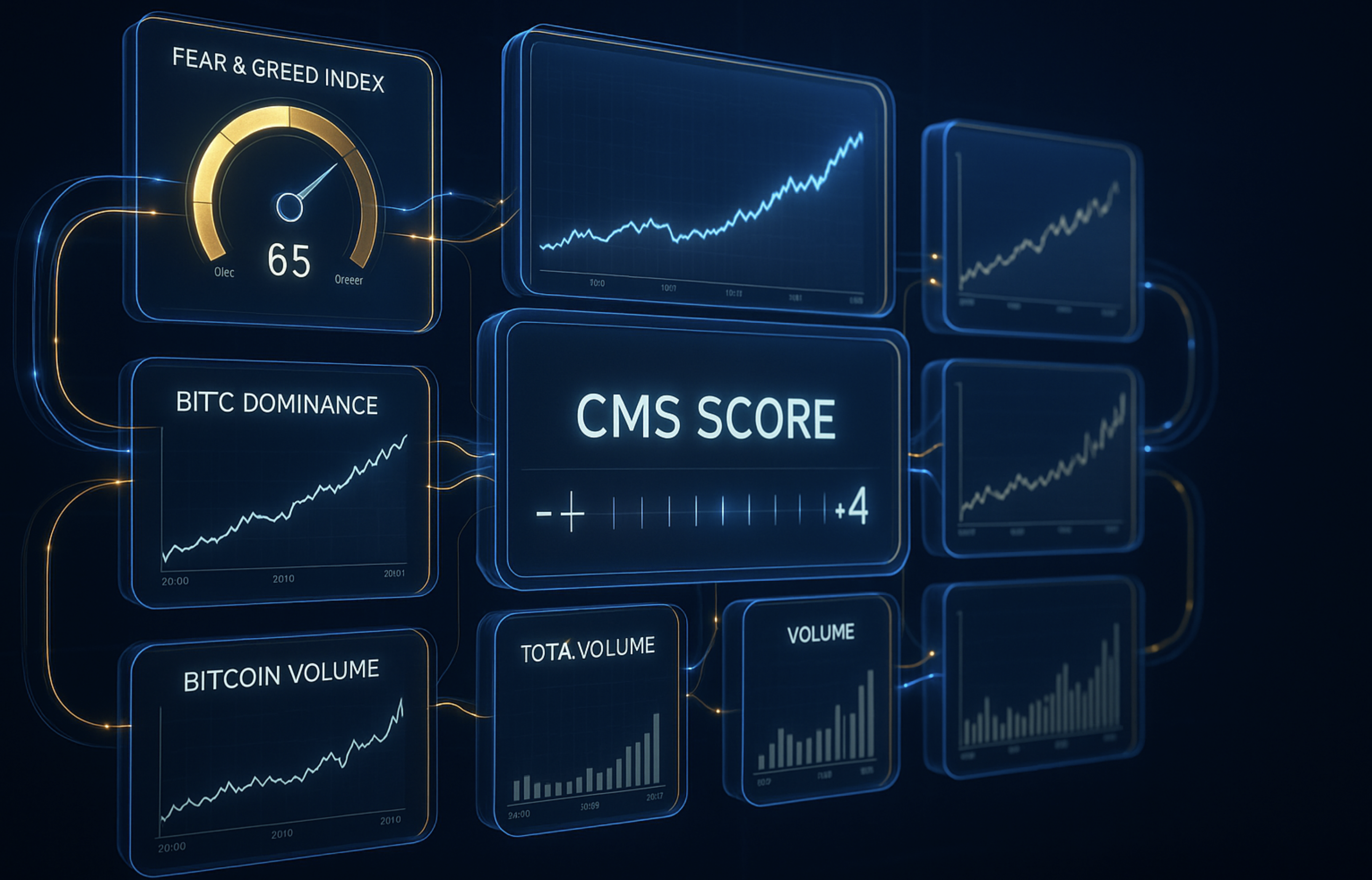 CMS 시스템 종합 대시보드 - 8개 지표가 하나로 통합되는 모습