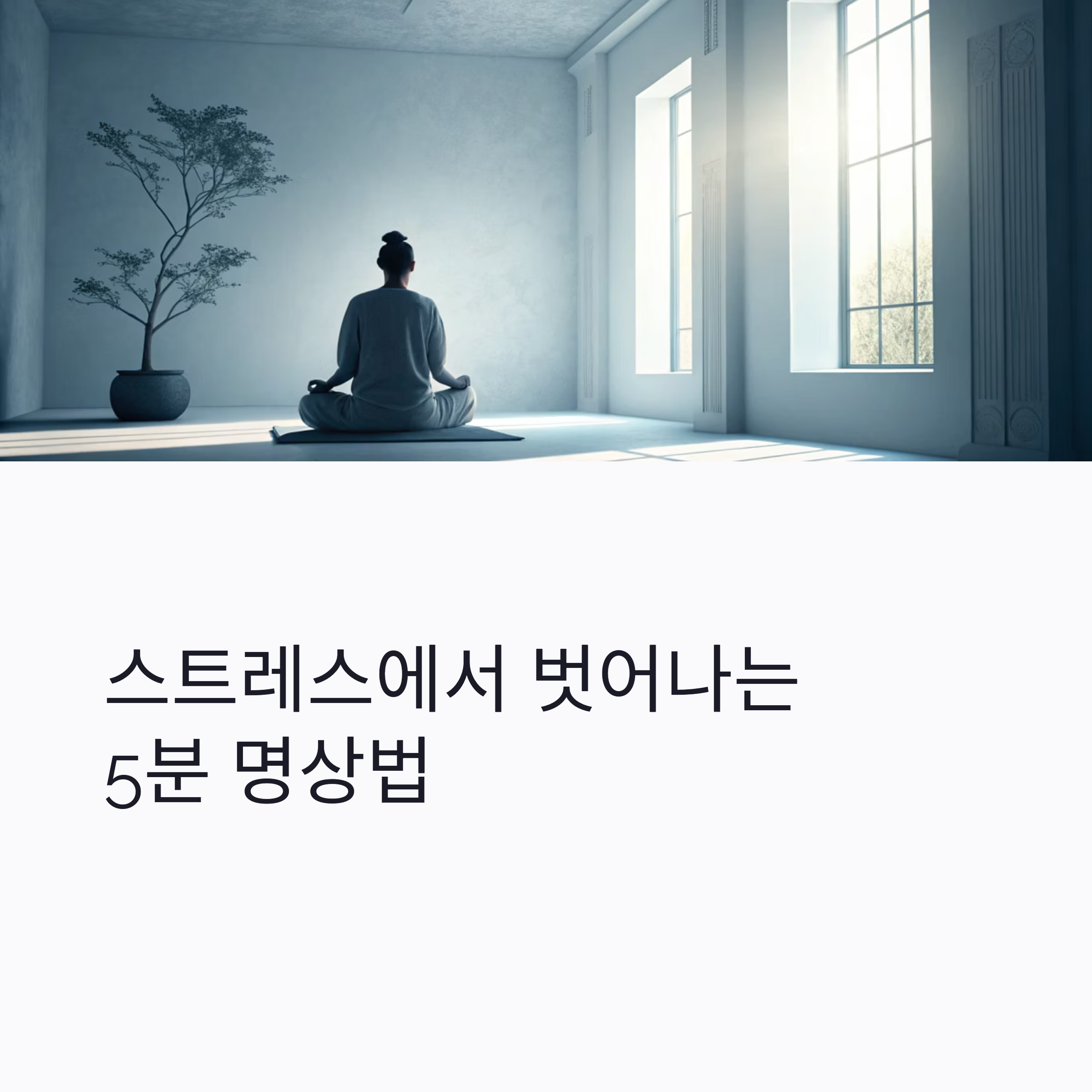 스트레스 해소를 위한 명상 가이드