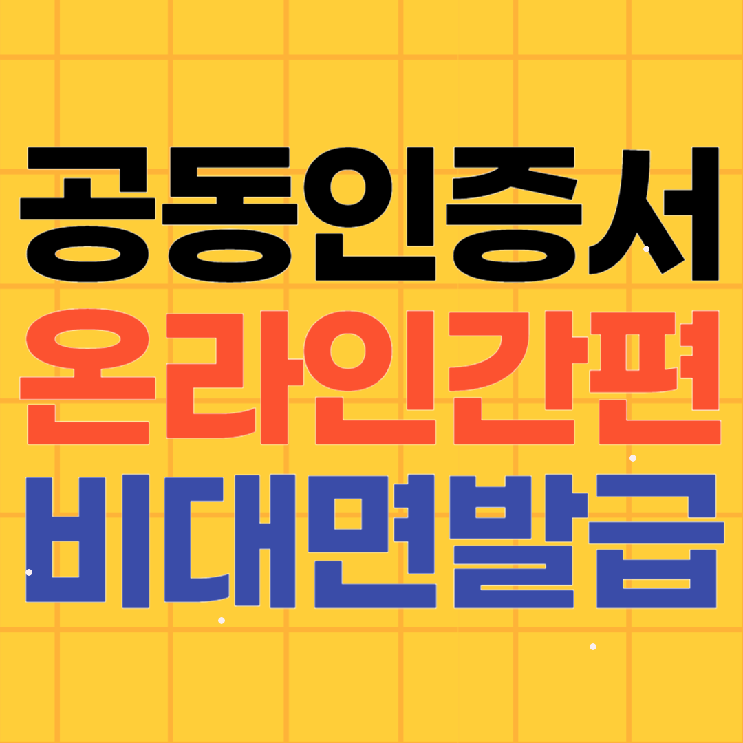 공동인증서 온라인 간편 발급 방법_개인 비대면