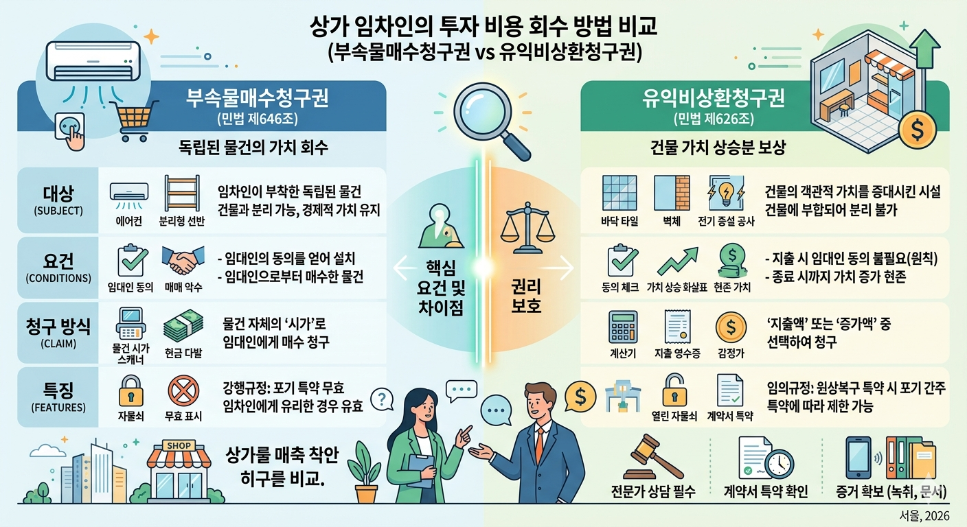 부속물 vs 유익비, 임대차 종료 후 생돈 날리지 않는 법!! 이것만 알면 끝!
