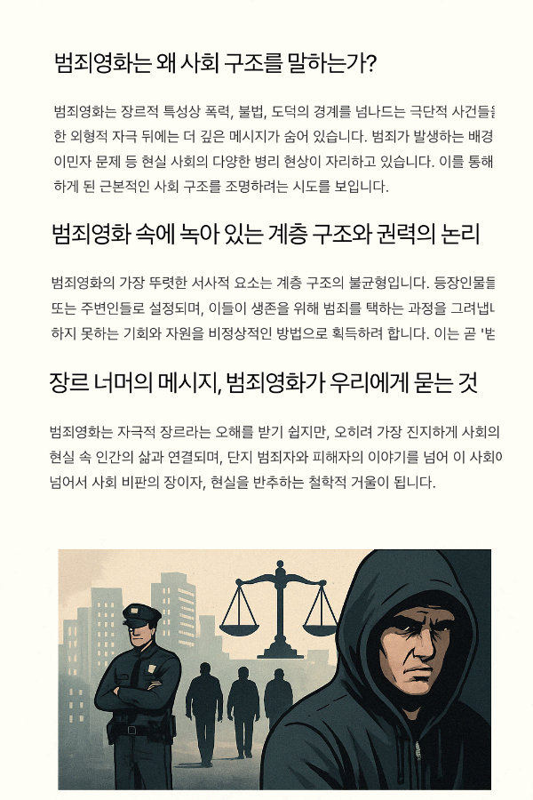 범죄영화가 우리에게 묻는 것