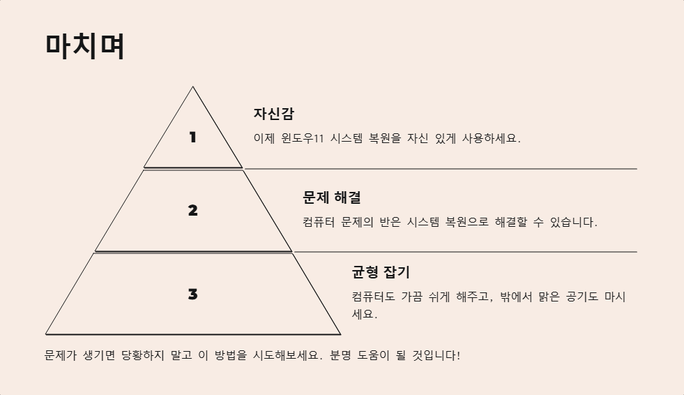 윈도우11 시스템 복원으로 오류 해결하는 법
