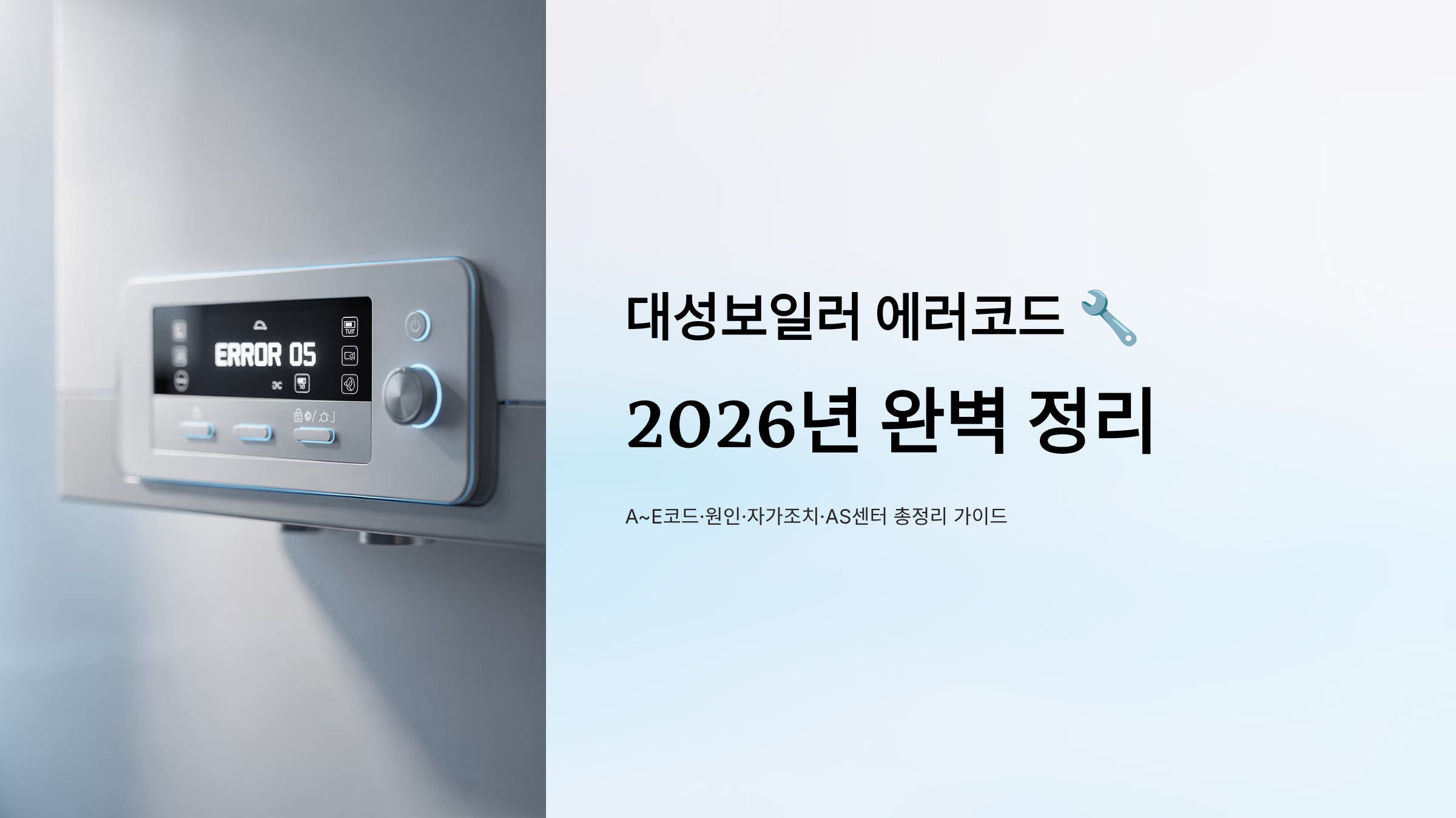 대성보일러 에러코드 알아보기