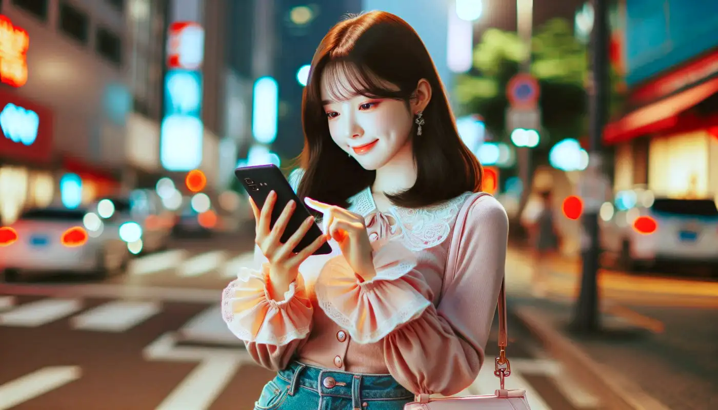 사진용량-줄이는법을-활용하는-여성의-모습