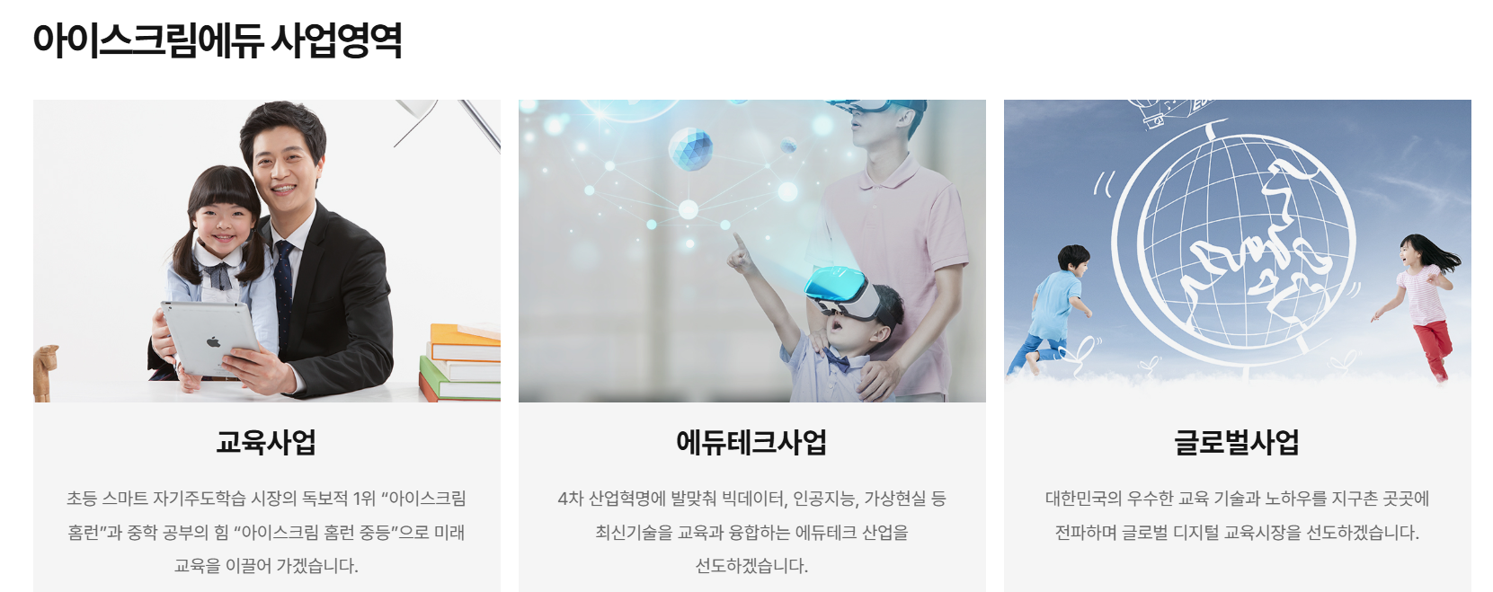 아이스크림에듀-사업영역