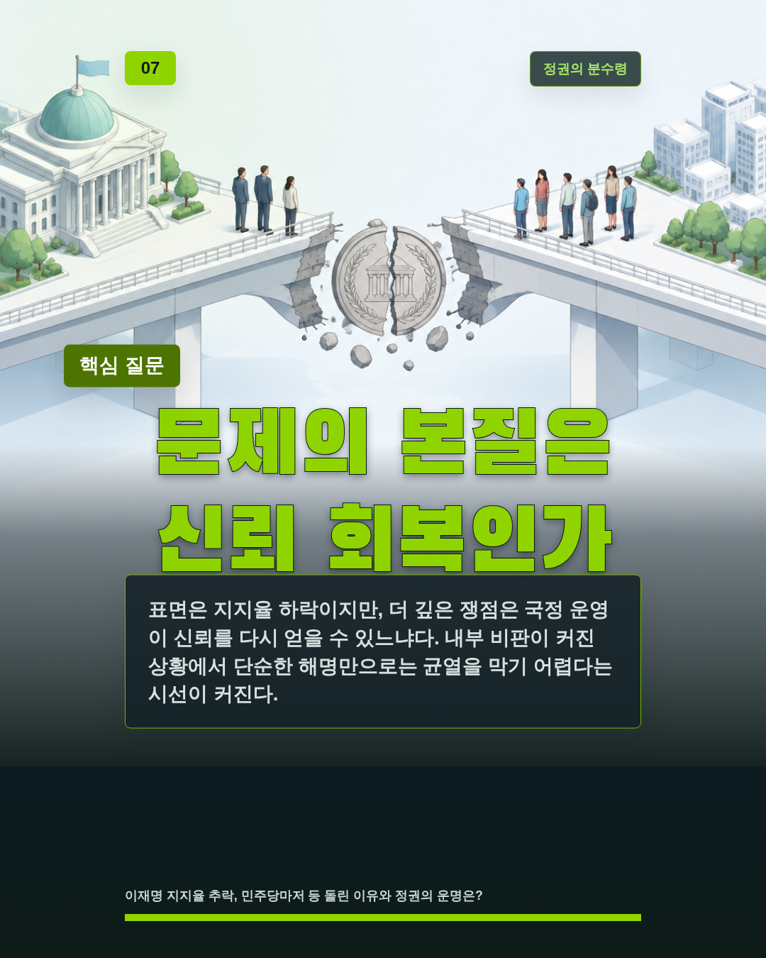 문제의 본질은 신뢰 회복인가