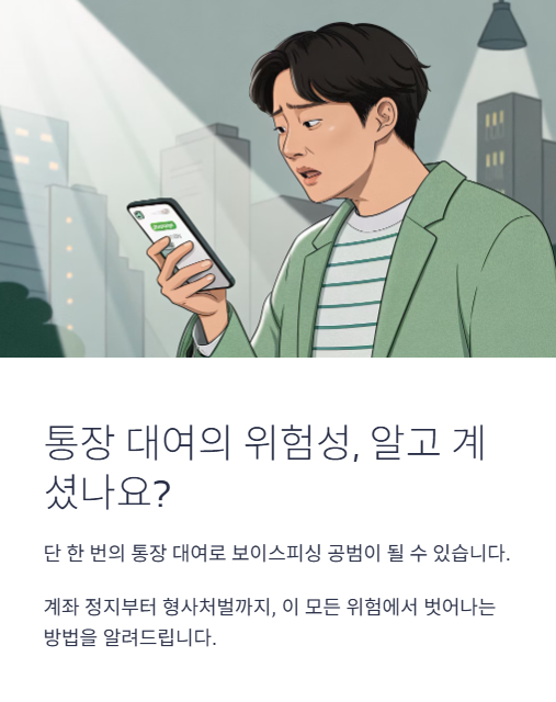 통장 대여의 위험성 알고 계셨나요?