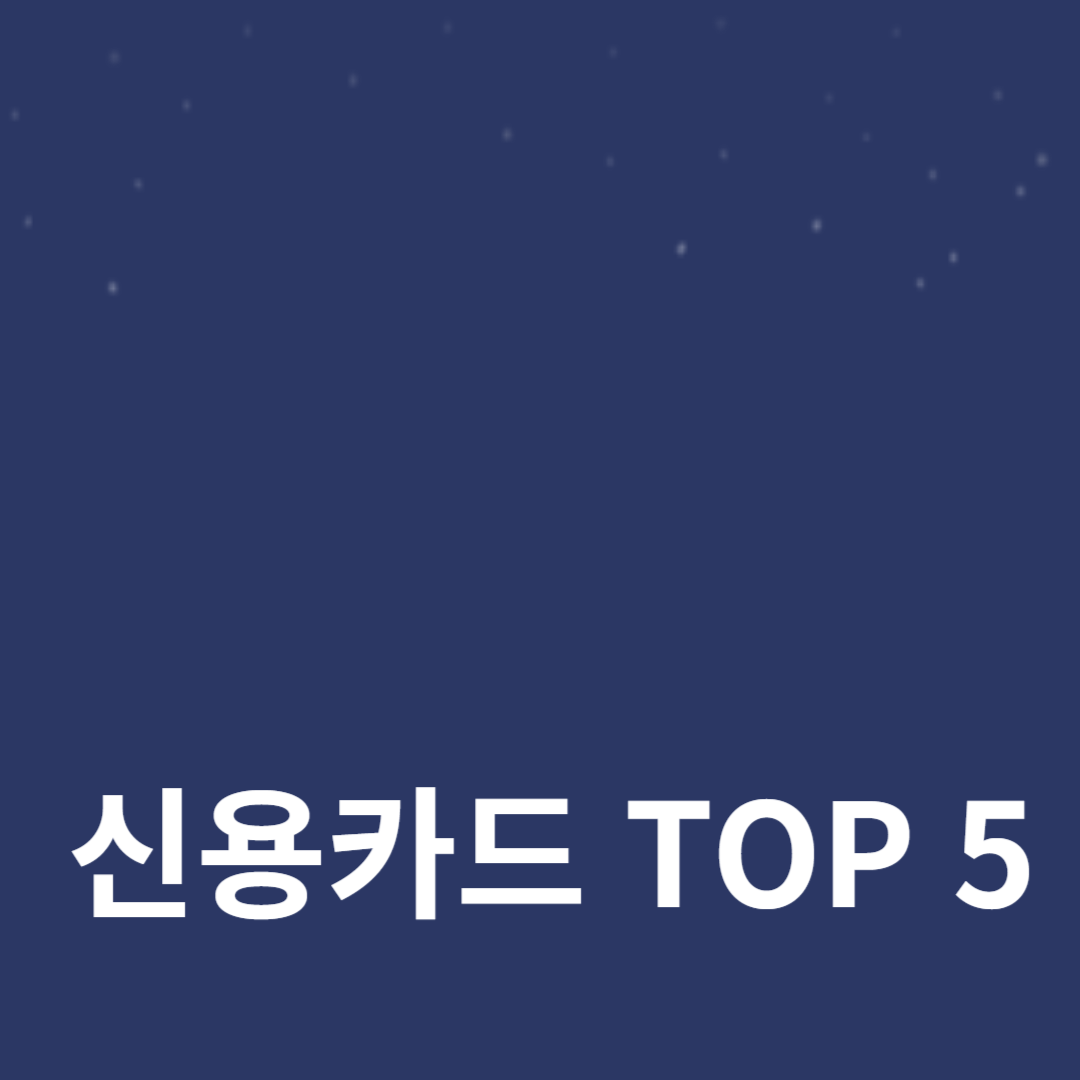 최고의 포인트 적립과 혜택을 제공하는 신용카드 TOP 5