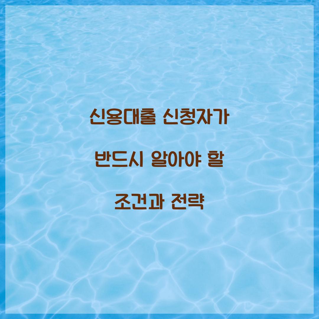 신용대출 신청자