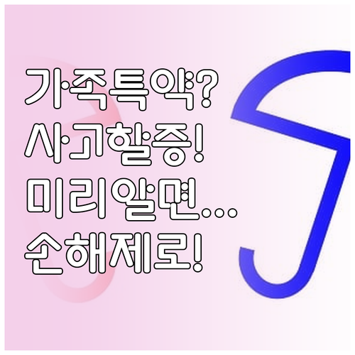 가족 한정 특약의 가족 범위와 사고 ..