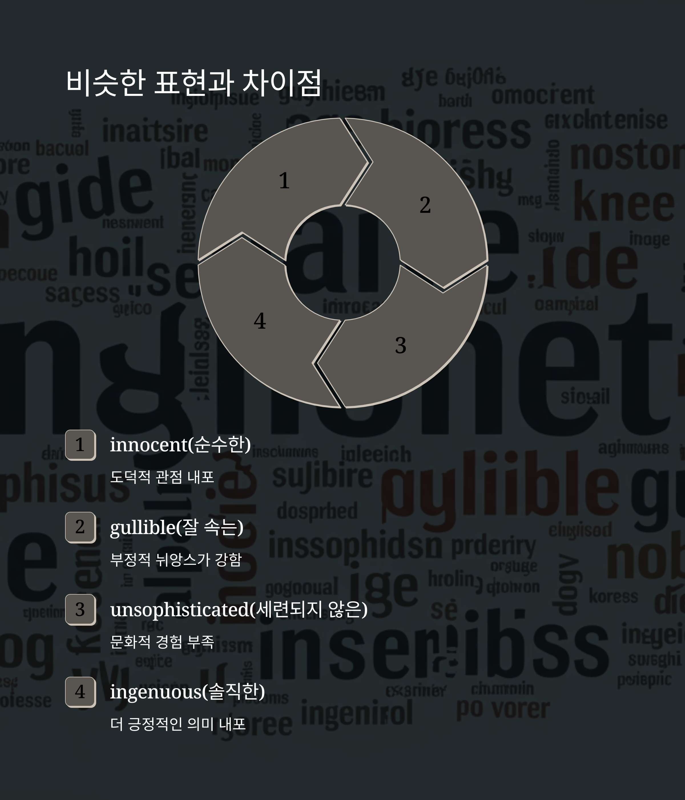 비슷한 표현과 차이점 비교