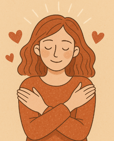 자기 연민의 심리적 가치와 관련된 일러스트 이미지