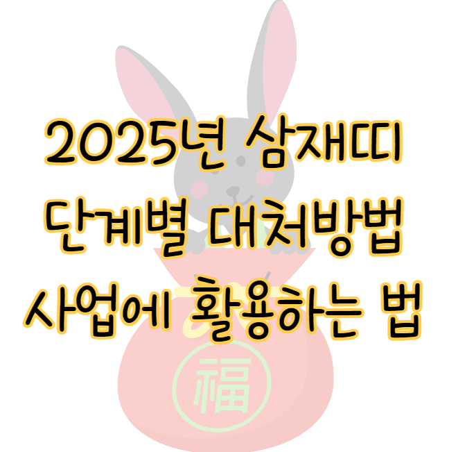 2025년 삼재띠 단계별 특징 대처 사업 활용법 나쁘지 않은 이유 4가지 표지