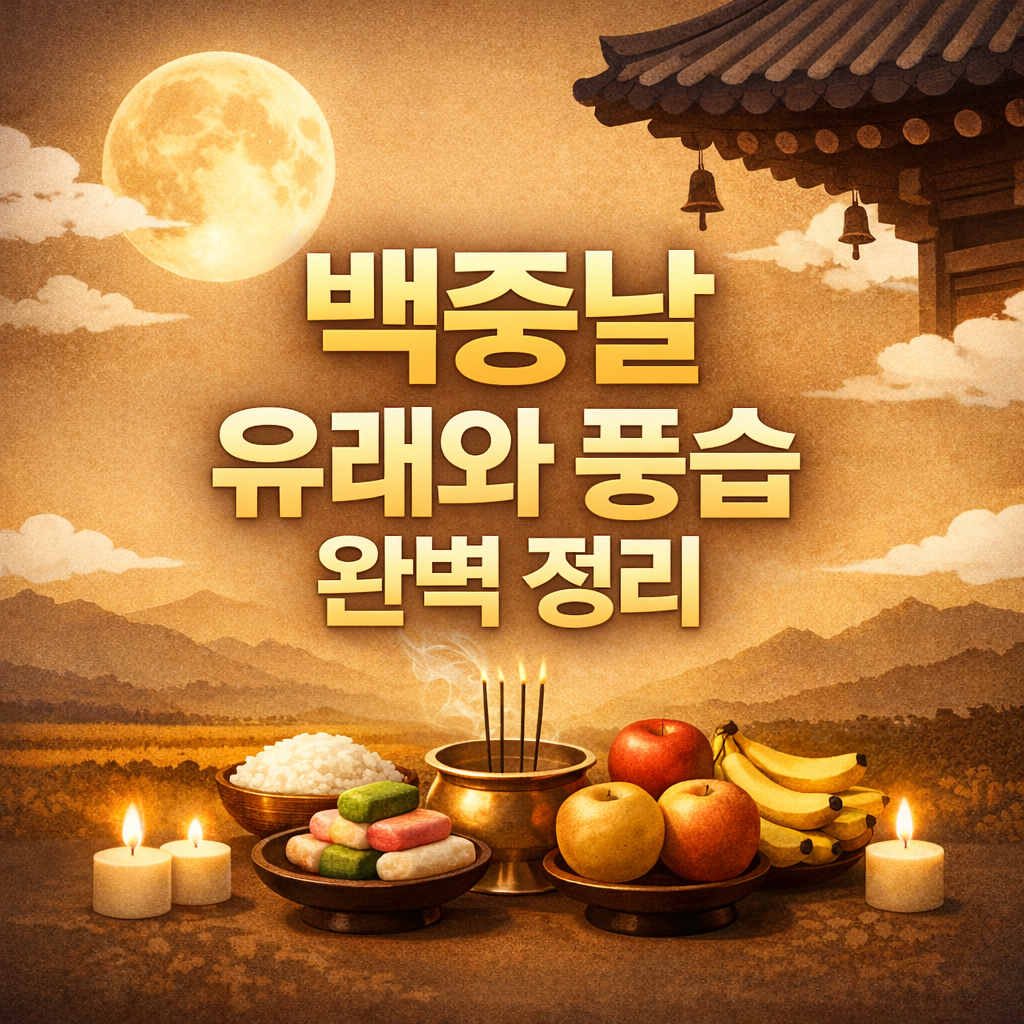 백중날 유래와 풍습 완벽 정리