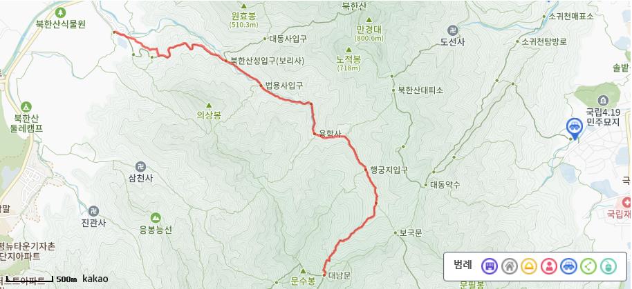 북한산 대남문 코스