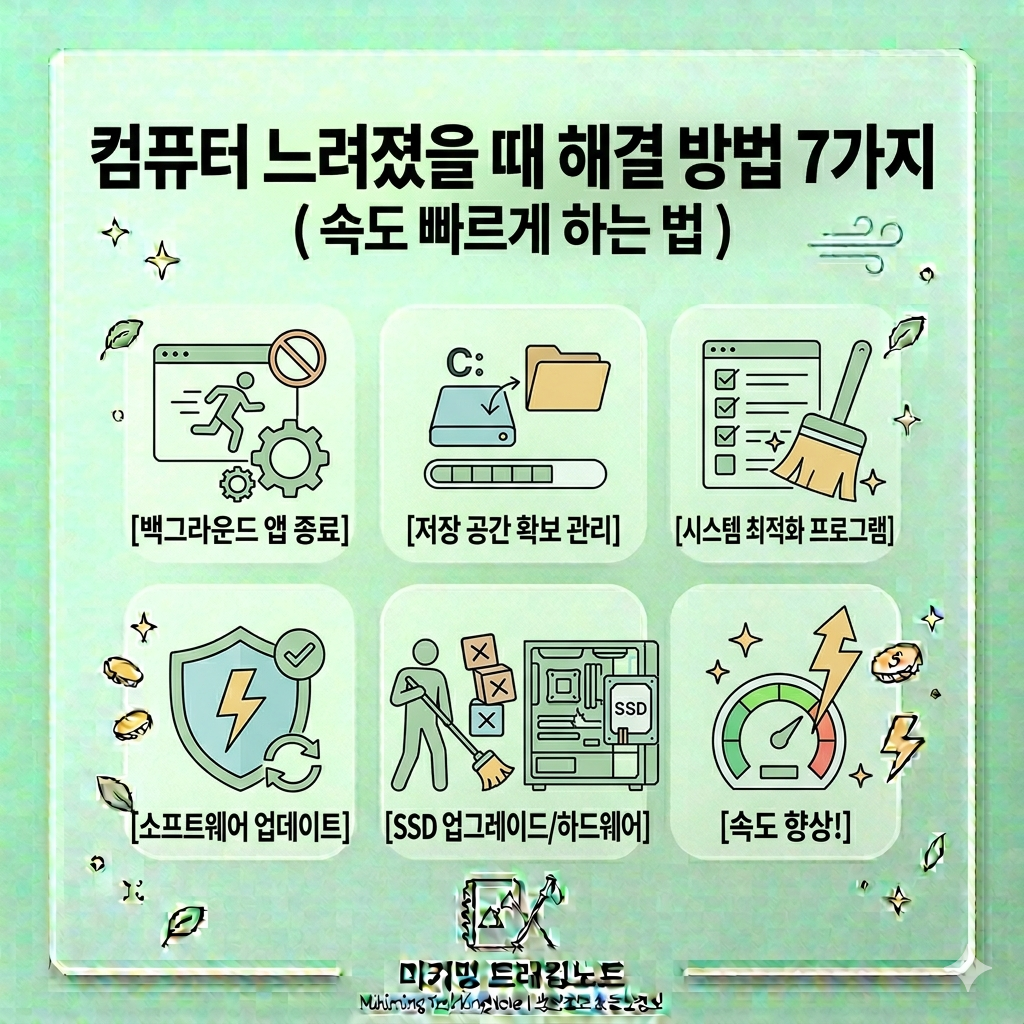 컴퓨터 느려졌을때 해결방법