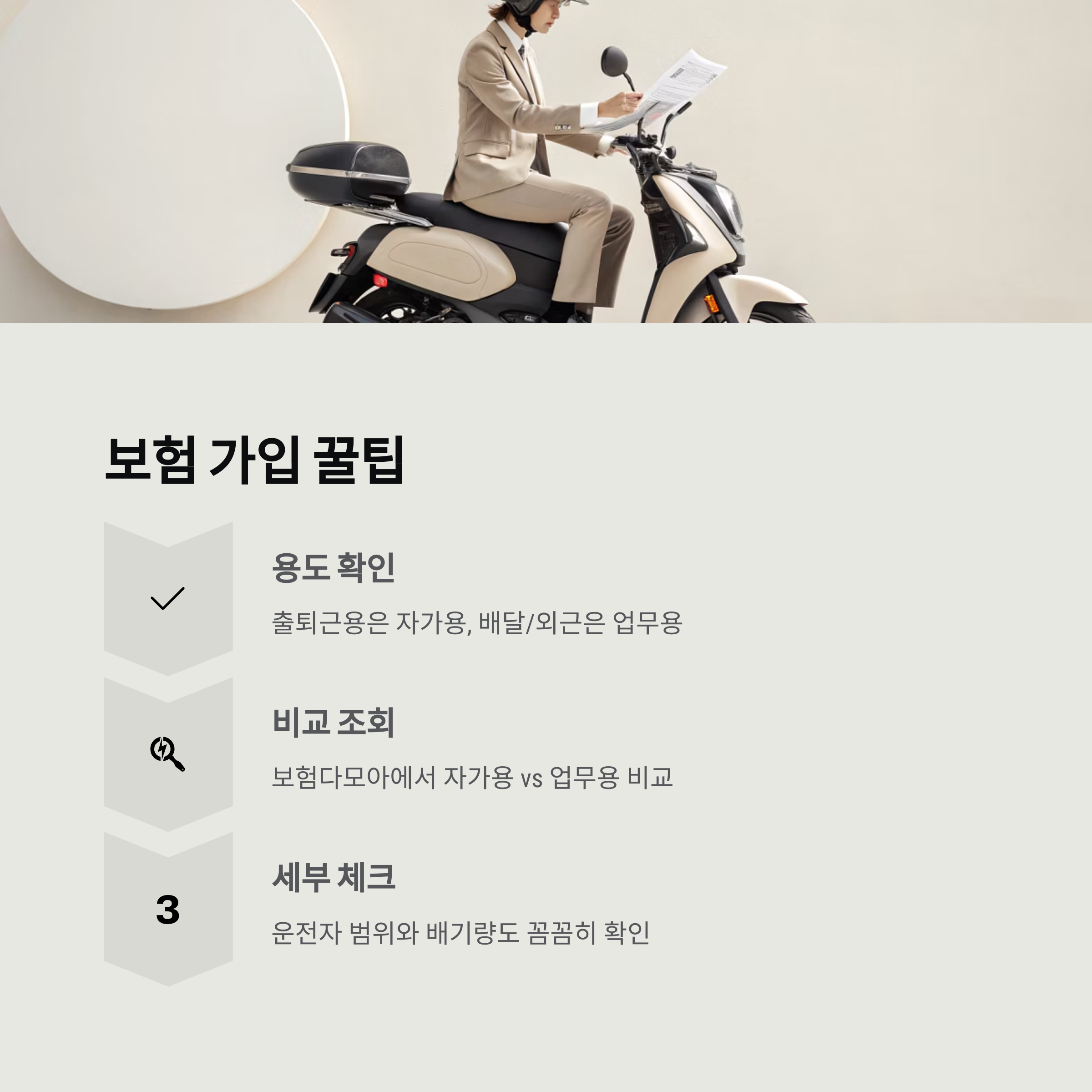 오토바이 출퇴근 보험 가입 필수 확인 사항